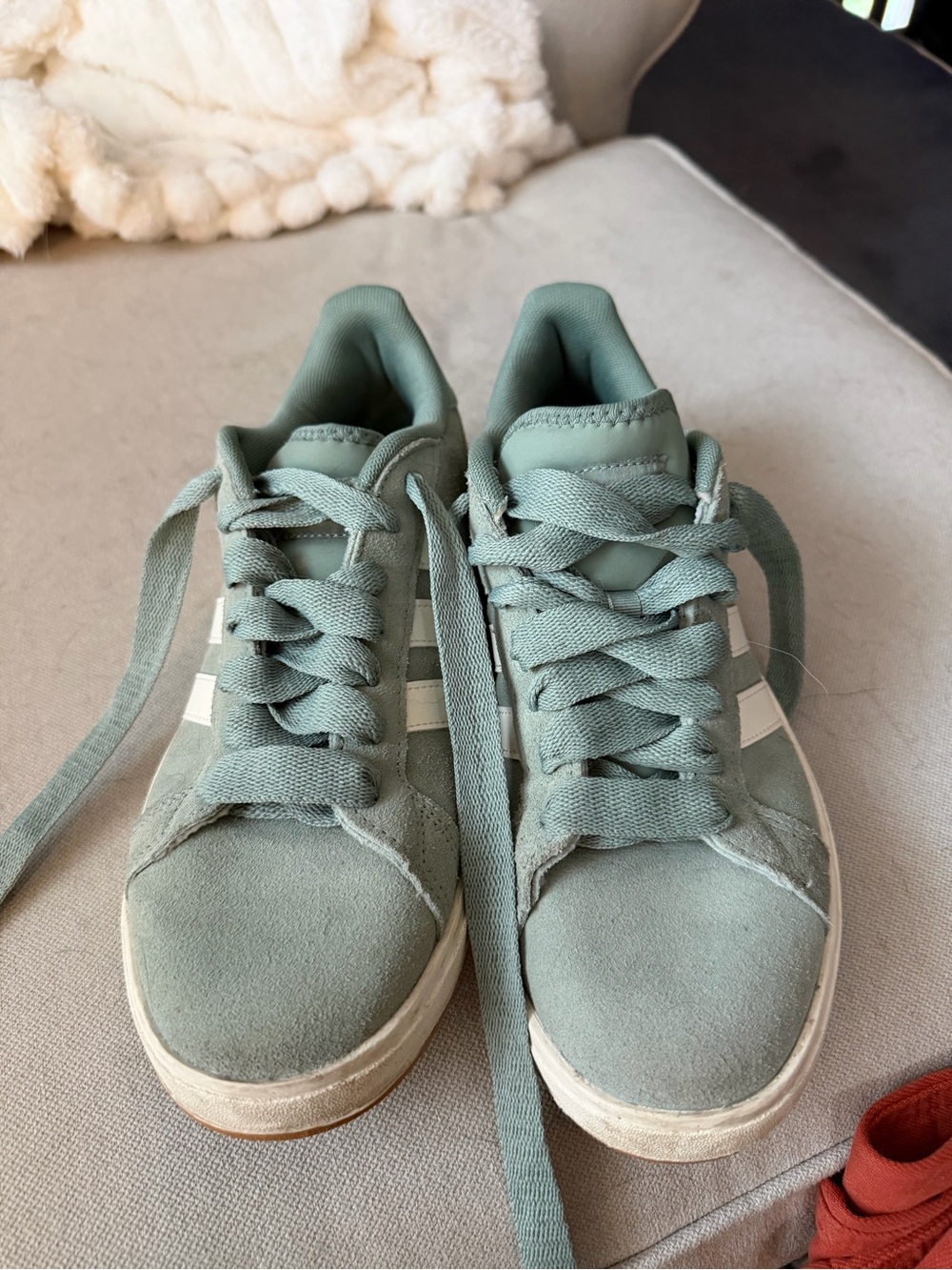 Adidas Classic Low-Top Women’s Suede Sneakers in Sage Green